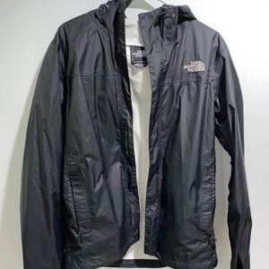 All Black North Face Rain Jacket